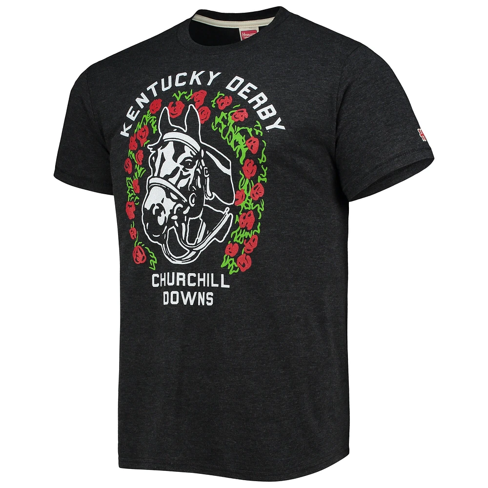 Men's Homage Charcoal Kentucky Derby Churchill Downs T-Shirt