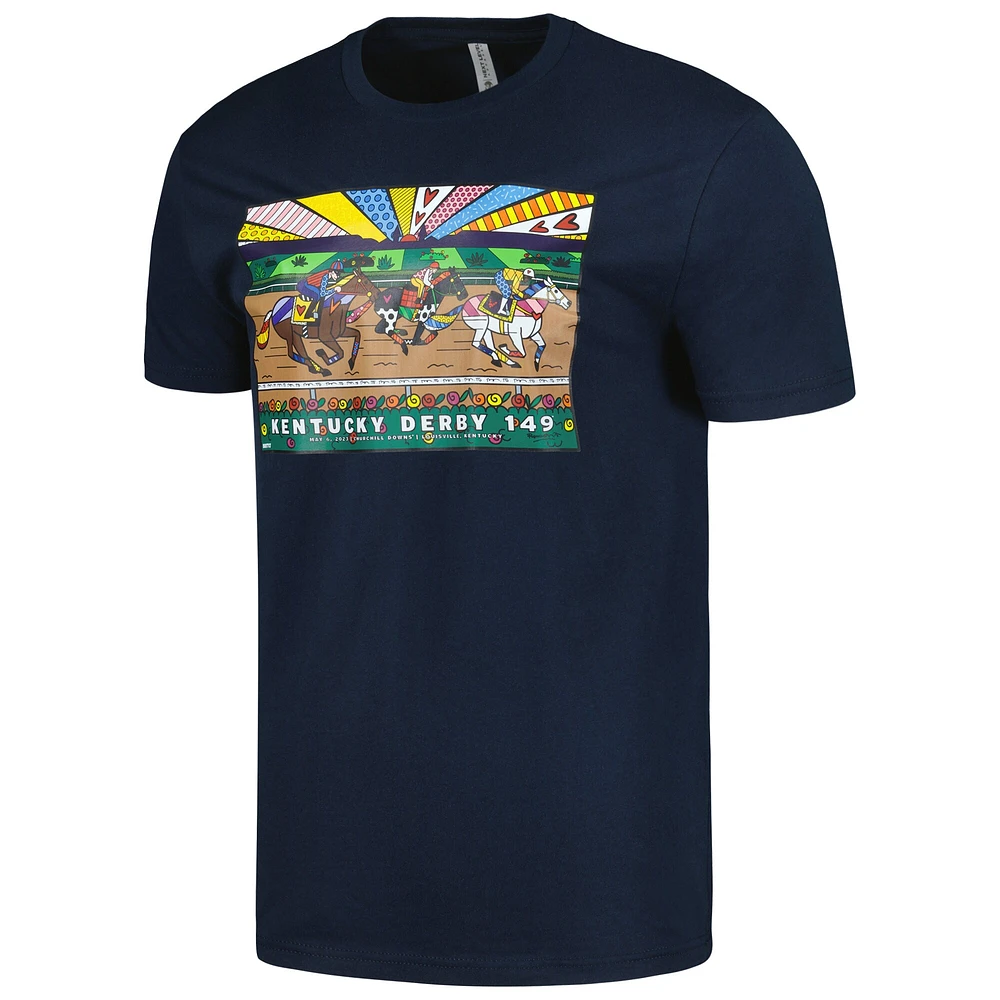 T-shirt Homme Bleu Marine Kentucky Derby Art of the