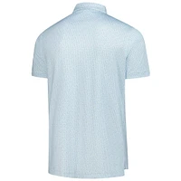 Men's Peter Millar Light Blue Kentucky Derby Mint Julep All-Over Print Performance Polo