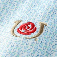 Men's Peter Millar Light Blue Kentucky Derby Mint Julep All-Over Print Performance Polo