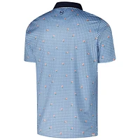 Men's Puma Blue Kentucky Derby Pique Gingham Polo