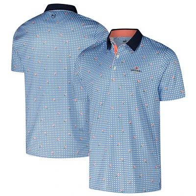 Men's Puma Blue Kentucky Derby Pique Gingham Polo