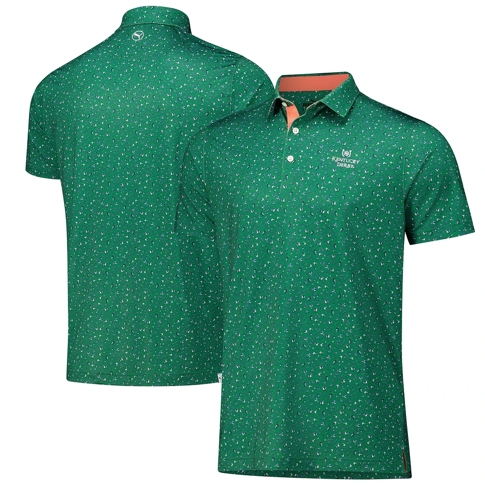 Men's Puma Green Kentucky Derby MATTR Superfecta Polo