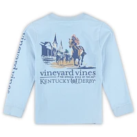 Preschool Vineyard Vines  Light Blue 151st Kentucky Derby Painted Race Long Sleeve T-Shirt