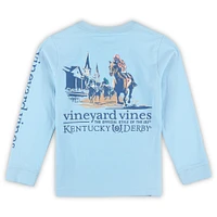 Preschool Vineyard Vines  Light Blue 151st Kentucky Derby Painted Race Long Sleeve T-Shirt
