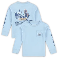 Toddler Vineyard Vines  Light Blue 151st Kentucky Derby Painted Race Long Sleeve T-Shirt