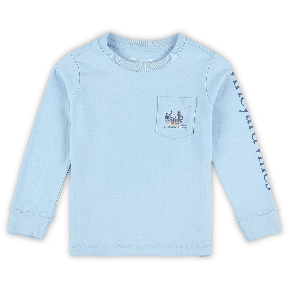 Toddler Vineyard Vines  Light Blue 151st Kentucky Derby Painted Race Long Sleeve T-Shirt