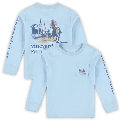 Toddler Vineyard Vines  Light Blue 151st Kentucky Derby Painted Race Long Sleeve T-Shirt