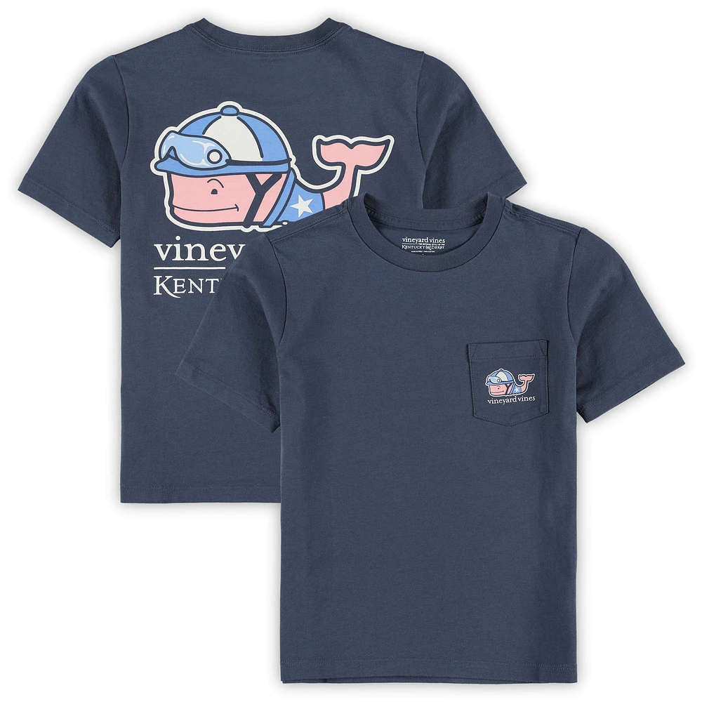 Toddler Vineyard Vines  Navy 151st Kentucky Derby Jockey Whale T-Shirt