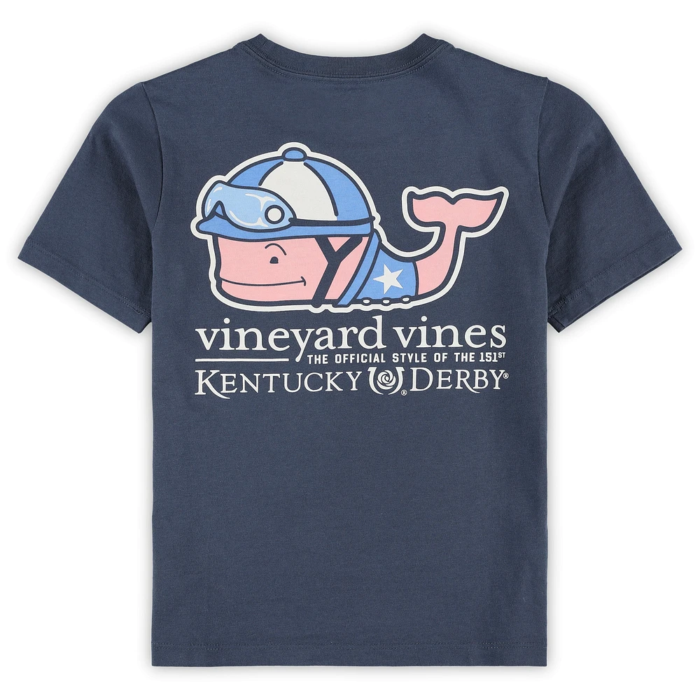 Toddler Vineyard Vines  Navy 151st Kentucky Derby Jockey Whale T-Shirt