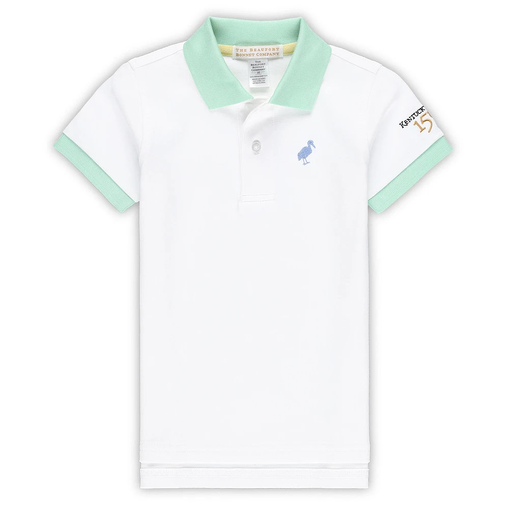 Polo blanc Kentucky Derby 150 Prim and Proper pour tout-petit