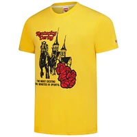 Unisex Homage  Gold Kentucky Derby Most Exciting Two Minutes Sports Tri-Blend T-Shirt