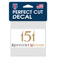 WinCraft 151st Kentucky Derby 4" x 4" Perfect Cut Decal