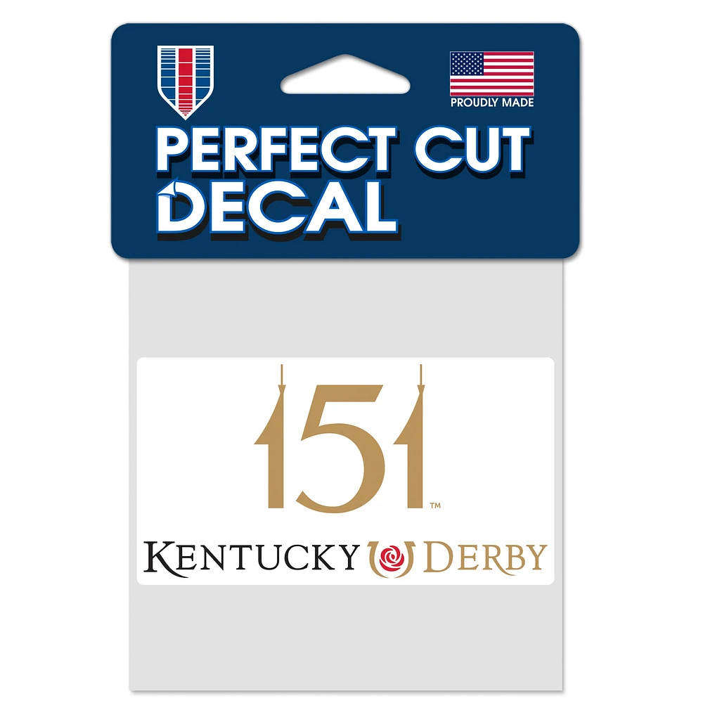 WinCraft Kentucky Derby 151 4" x 4" Perfect Cut Decal