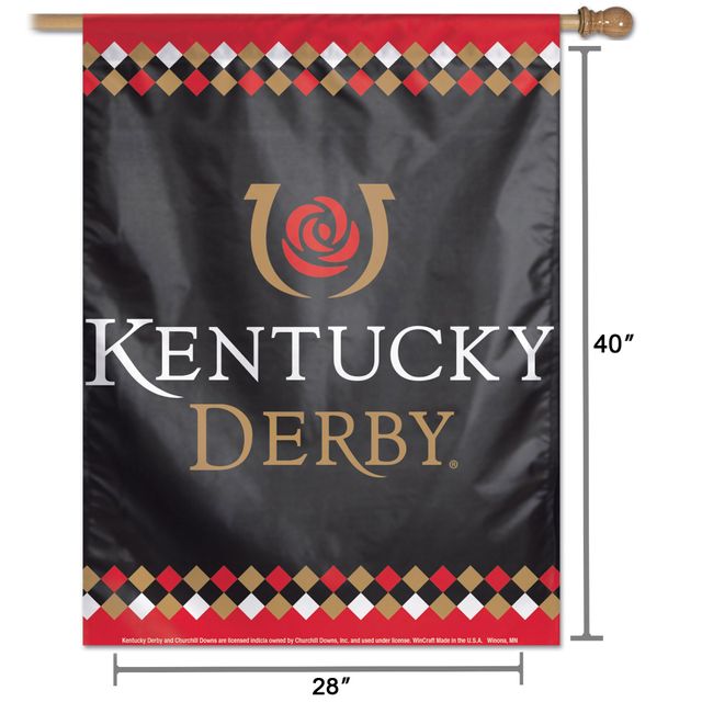 WinCraft Kentucky Derby Bannière verticale simple face 28 po x 40 po