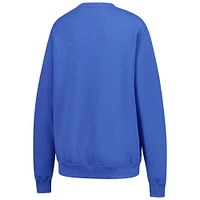 Women's Dyehard Supply  Heather Blue Kentucky Derby Painted Rose Fleece Sweatshirt