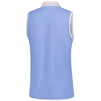 Women's Fairway & Greene  Light Blue 151st Kentucky Derby Kendall Sleeveless Polo
