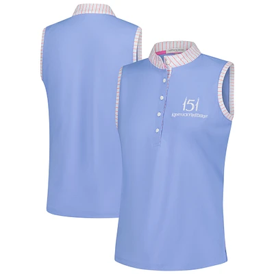 Women's Fairway & Greene  Light Blue 151st Kentucky Derby Kendall Sleeveless Polo