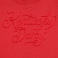 Women's Gameday Social  Red Kentucky Derby Rope Cropped Cuffed T-Shirt