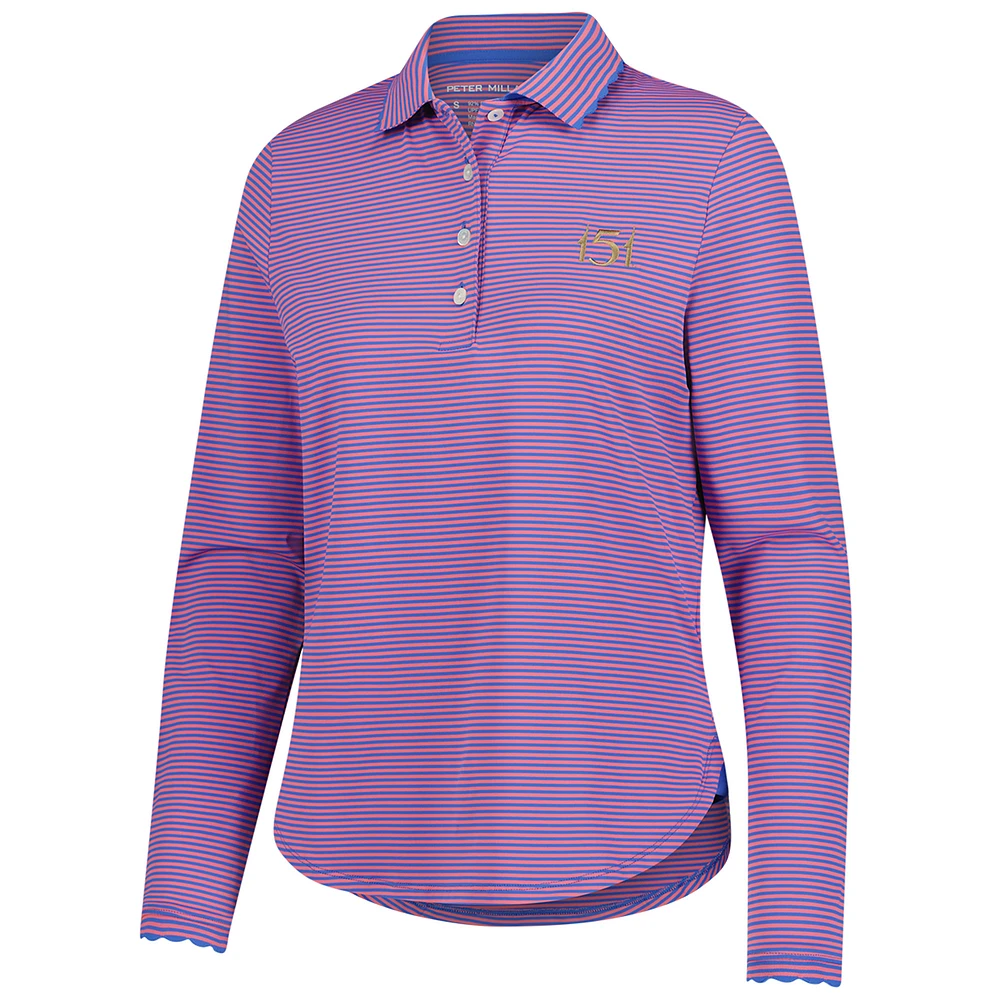 Polo à manches longues en jersey rayures Vista Opal pour femme Peter Millar 151st Kentucky Derby V110136 Kentuc POLLADYLS LF24EK71B-151 KD
