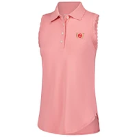 Women's Peter Millar  Pink Kentucky Derby Opal Sleeveless Polo