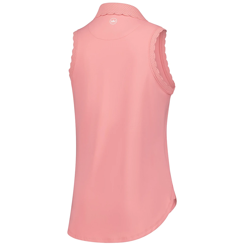 Women's Peter Millar  Pink Kentucky Derby Opal Sleeveless Polo