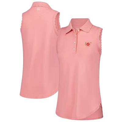 Women's Peter Millar  Pink Kentucky Derby Opal Sleeveless Polo