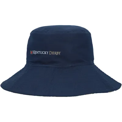 Kentucky Derby Lusso Women's Alana Reversible Bucket Hat - Navy