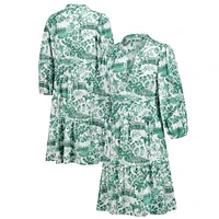 Women's Smith & Quinn  White/Green Kentucky Derby Tory V-Neck Dress
