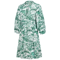 Women's Smith & Quinn  White/Green Kentucky Derby Tory V-Neck Dress