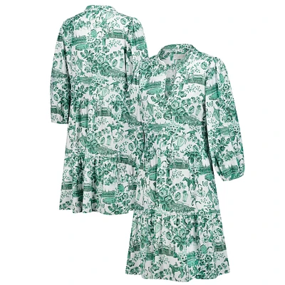 Women's Smith & Quinn  White/Green Kentucky Derby Tory V-Neck Dress