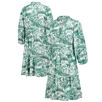 Women's Smith & Quinn  White/Green Kentucky Derby Tory V-Neck Dress