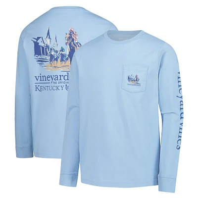 Youth Vineyard Vines  Blue 151st Kentucky Derby Painted Race Long Sleeve T-Shirt