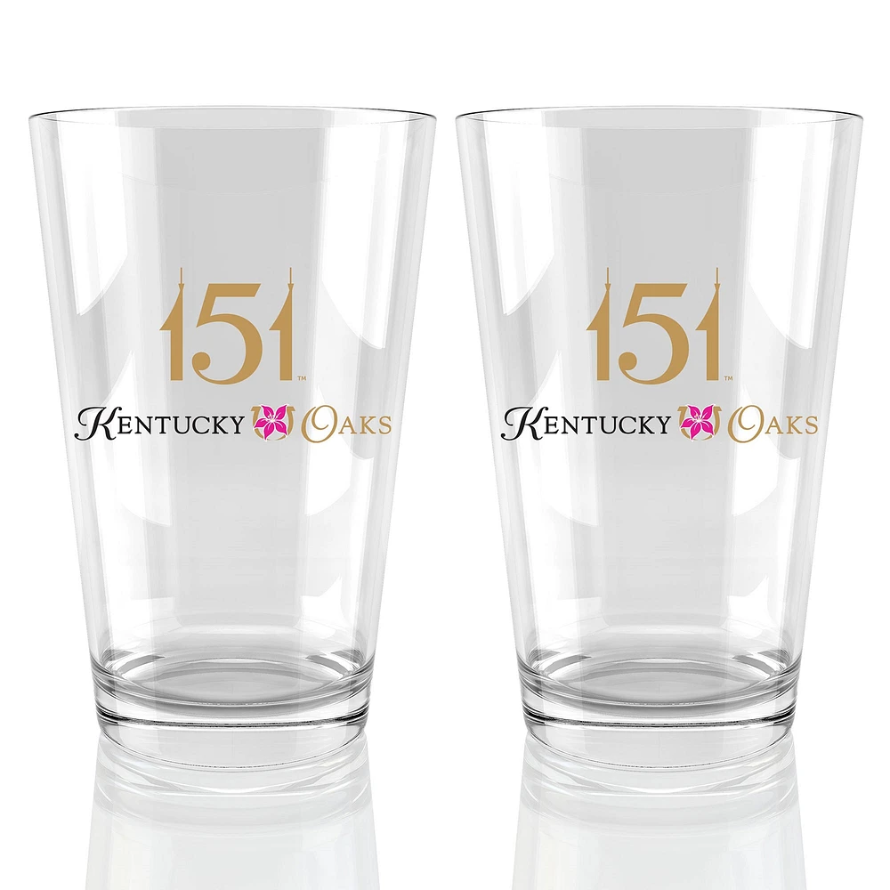 Lot de deux verres à bière Kentucky Oaks 151 de 16 oz