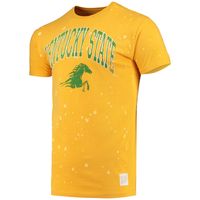 Men's Original Retro Brand Gold Kentucky State Thorobreds Bleach Splatter T-Shirt