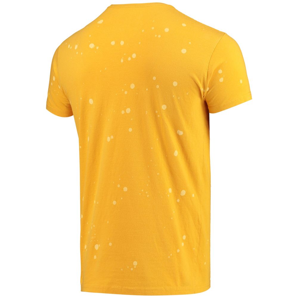 Men's Original Retro Brand Gold Kentucky State Thorobreds Bleach Splatter T-Shirt