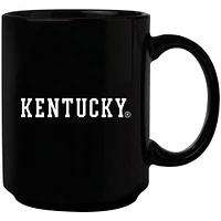 Wildcats noirs du Kentucky 15 oz. Tasse à logo primaire