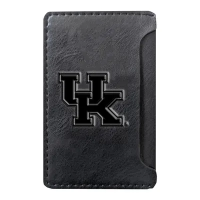 Kentucky Wildcats Debossed Faux Leather Phone Wallet Sleeve - Black