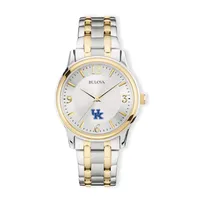 Kentucky Wildcats Bulova Classic Two-Tone Round Watch - Silver/Gold