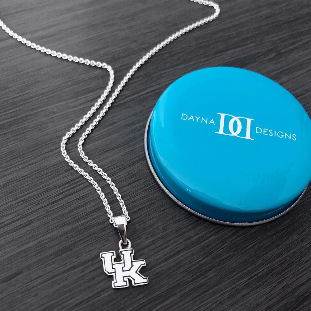 Dayna Designs Kentucky Wildcats Collier avec petit pendentif en émail