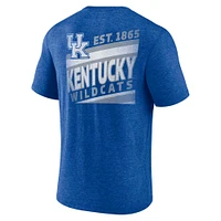 Fanatics Heather Royal Kentucky Wildcats Ideal Faded Tri-Blend T-Shirt