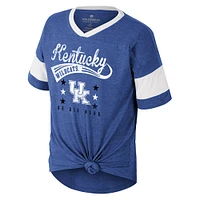 T-shirt à nouer sur le devant pour filles Colosseum Royal Kentucky Wildcats Frontier