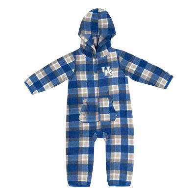 Infant Colosseum Royal/Gray Kentucky Wildcats Farays Plaid Full-Zip Hoodie Jumper