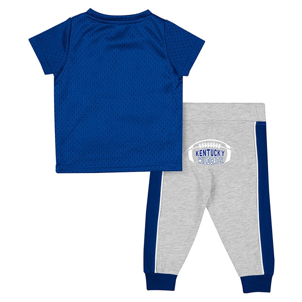 Infant Colosseum Royal/Heather Gray Kentucky Wildcats Ka-Boot-It Jersey & Pants Set