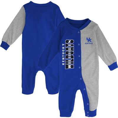 Infant Royal/Heather Gray Kentucky Wildcats Halftime Two-Tone Sleeper