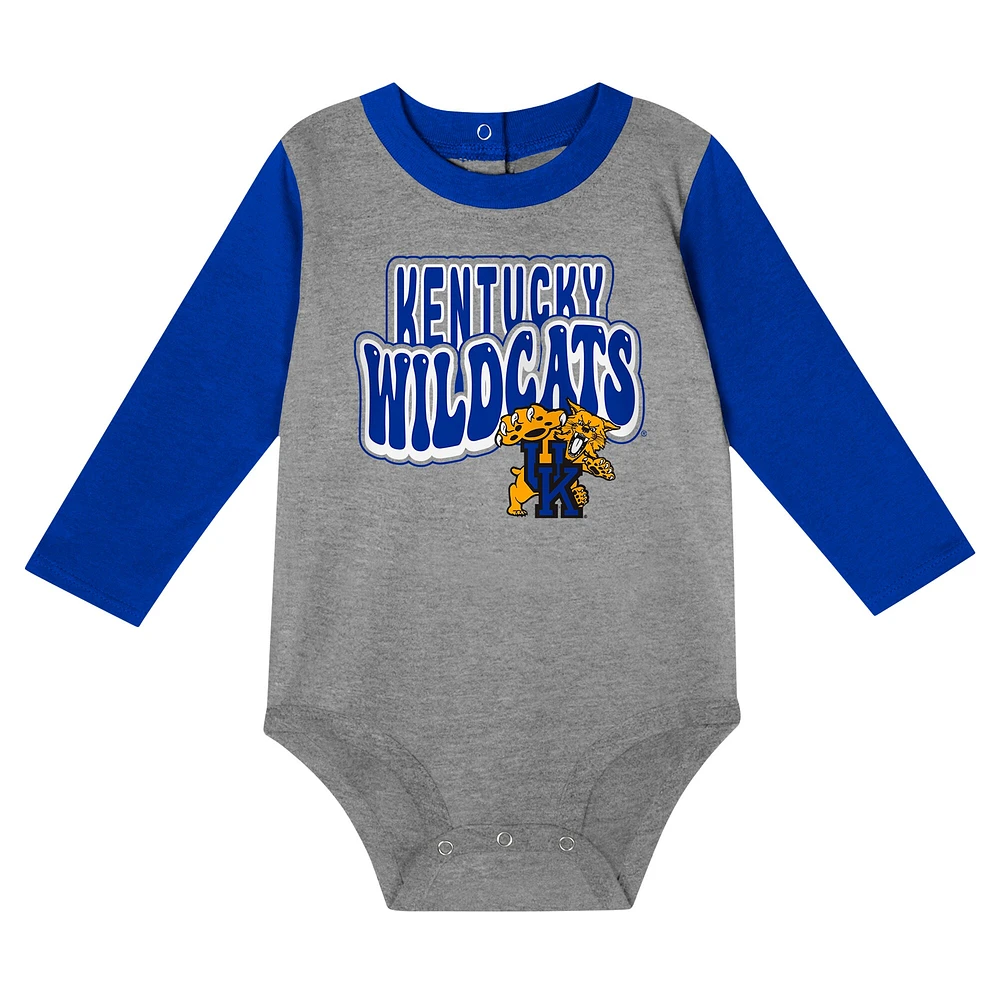 Infant Royal Kentucky Wildcats Double Up Long Sleeve Bodysuit & Pant Set