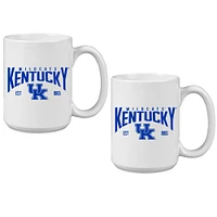 Tasse en céramique de 15 oz des Wildcats du Kentucky, lot de deux