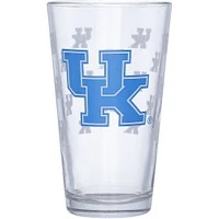 Chats sauvages du Kentucky 16 oz. Verre à bière avec logo gravé satiné