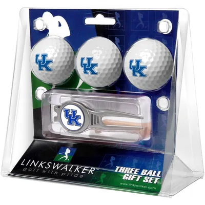 Kentucky Wildcats 3-Ball Golf Ball Gift Set with Kool Divot Tool