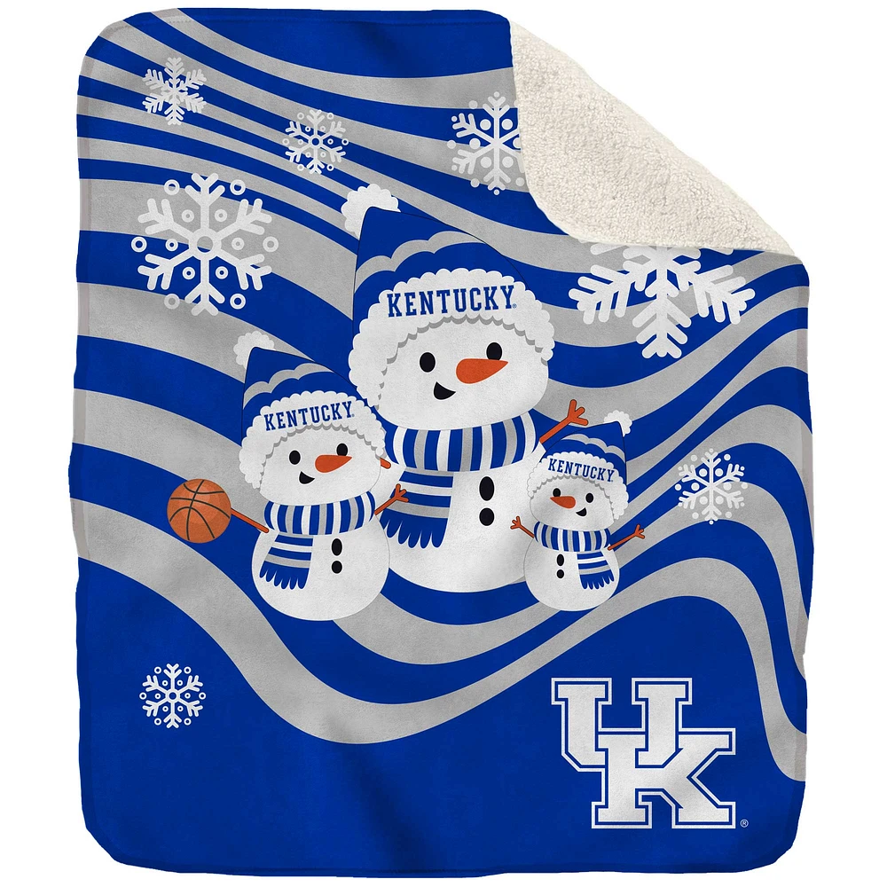 Couverture Sherpa bonhomme de neige Kentucky Wildcats 50'' x 60''